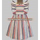 2018 wholesale woven cotton children's boutique dresses kids spring summer clothing little girls stripes dress