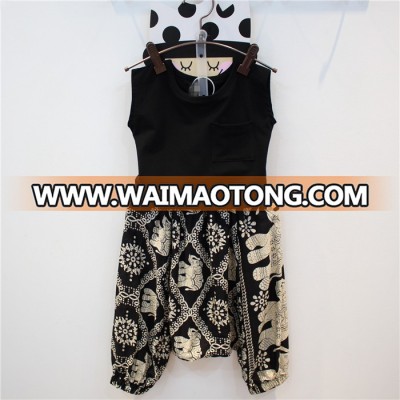 Wholesale New Style Soft Breathable Fashion Girls Children Short Pants Suit